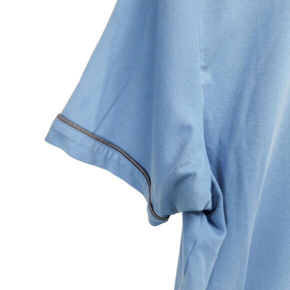 Travis Mathew Mens Light Blue Polo Shirt Size M Pima Cotton/Polyester Short Slee - Picture 7 of 8